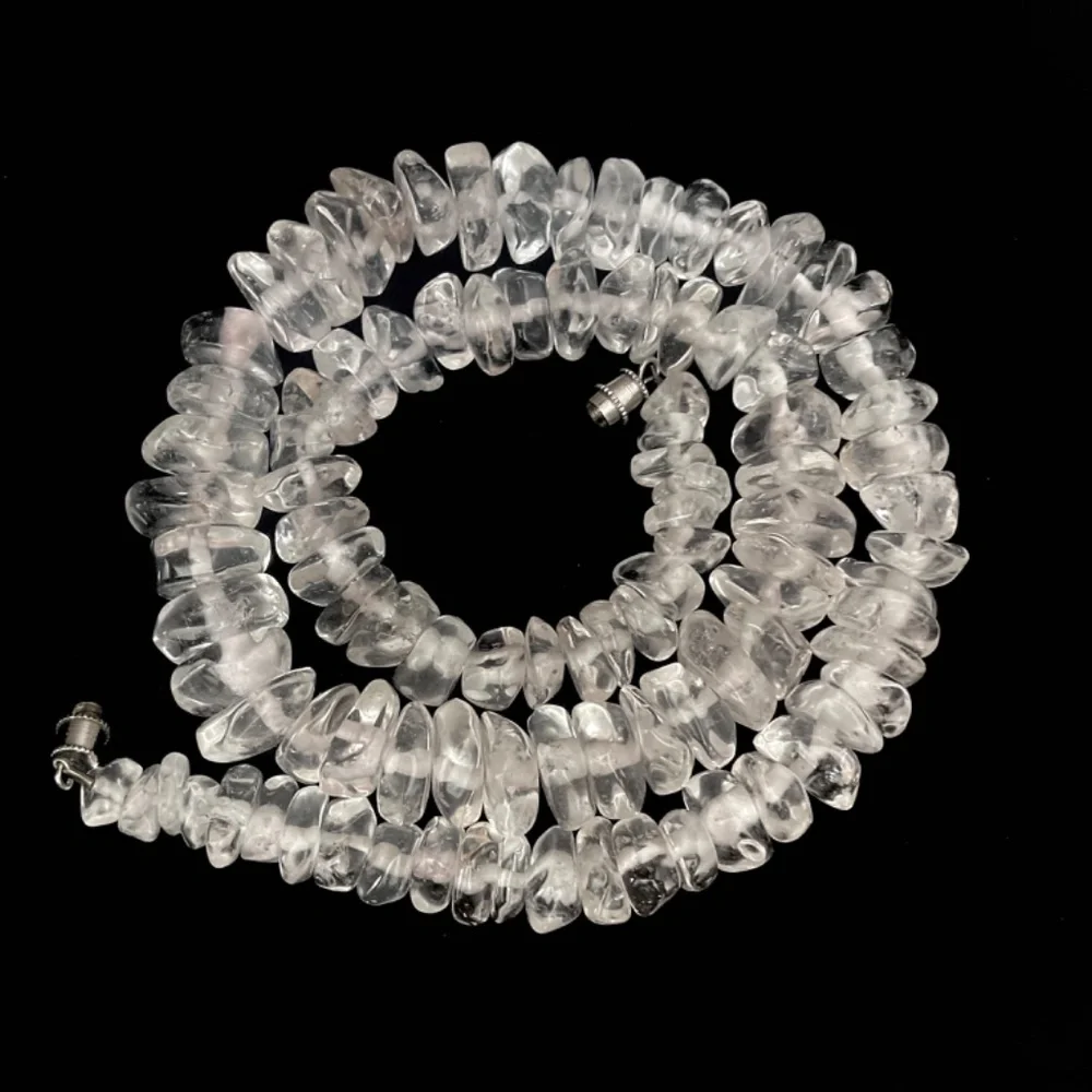 18” Clear Rock Crystal Chip Necklace - Picture 4 of 4